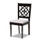 Baxton Studio Renaud Modern and Contemporary Grey Fabric and Dark Brown Finished Wood 7-Piece Dining Set 174-10536-10519-Zoro - alternate 5